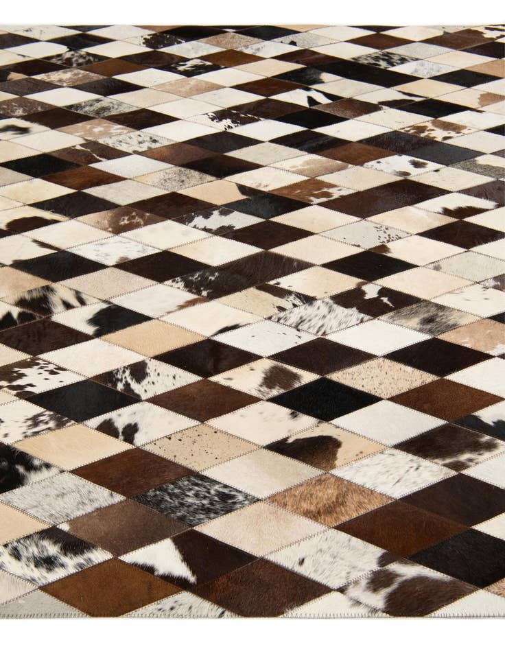 Detail image of  5' 7 x 8' Cowhide Stocks Rug