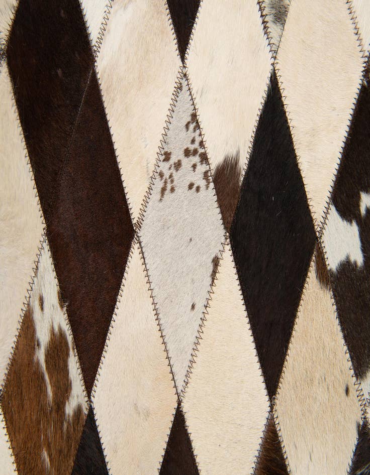 Detail image of  5' 7 x 8' Cowhide Stocks Rug