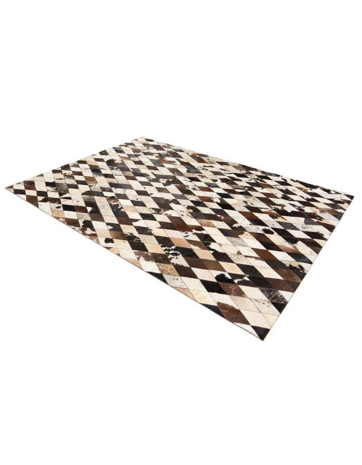 Detail image of  5' 8 x 8' Cowhide Stocks Rug