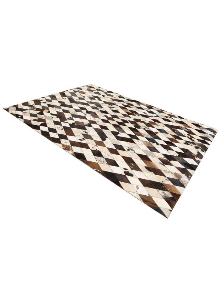 Detail image of  5' 8 x 8' Cowhide Stocks Rug