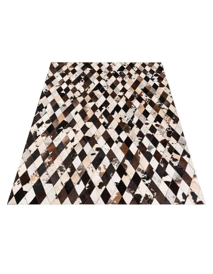 Detail image of  5' 7 x 8' Cowhide Stocks Rug