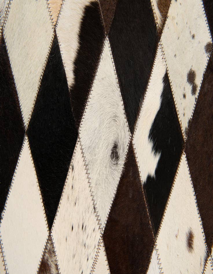 Detail image of  5' 7 x 8' Cowhide Stocks Rug