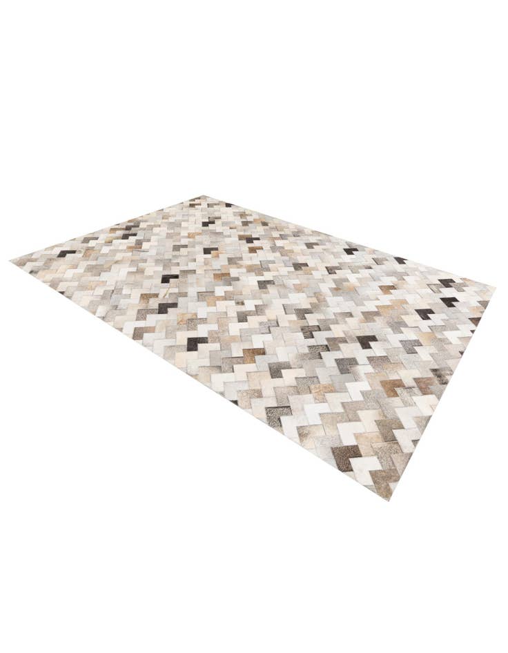 Detail image of  5' 7 x 7' 10 Cowhide Stocks Rug