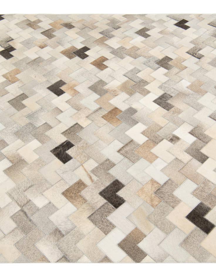 Detail image of  5' 7 x 7' 10 Cowhide Stocks Rug