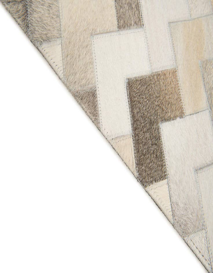 Detail image of  5' 7 x 7' 10 Cowhide Stocks Rug
