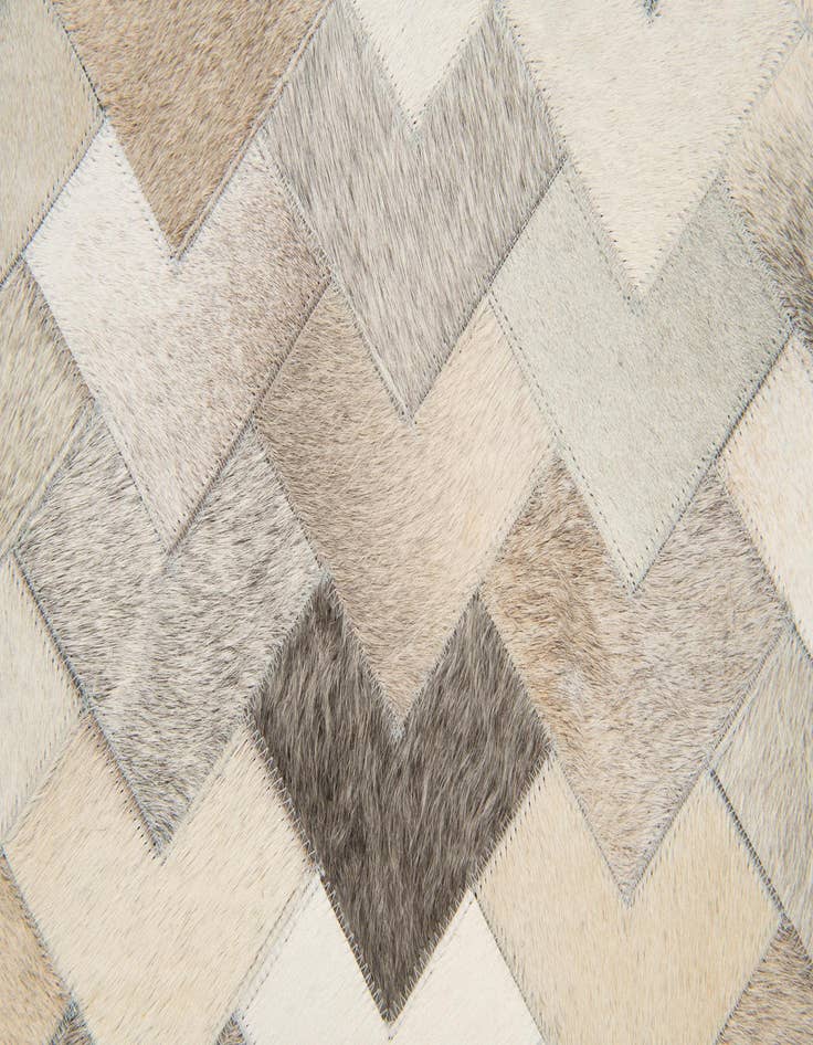 Detail image of  5' 7 x 7' 10 Cowhide Stocks Rug