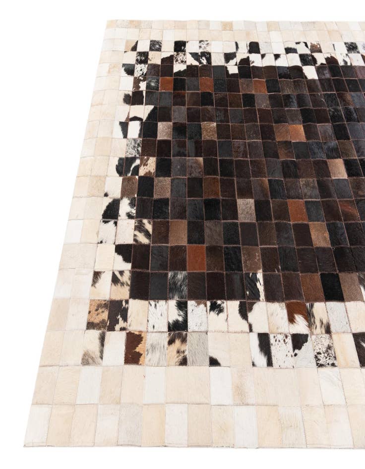 Detail image of  5' x 7' 9 Cowhide Stocks Rug