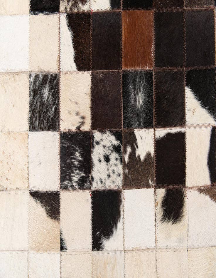Detail image of  5' x 7' 9 Cowhide Stocks Rug