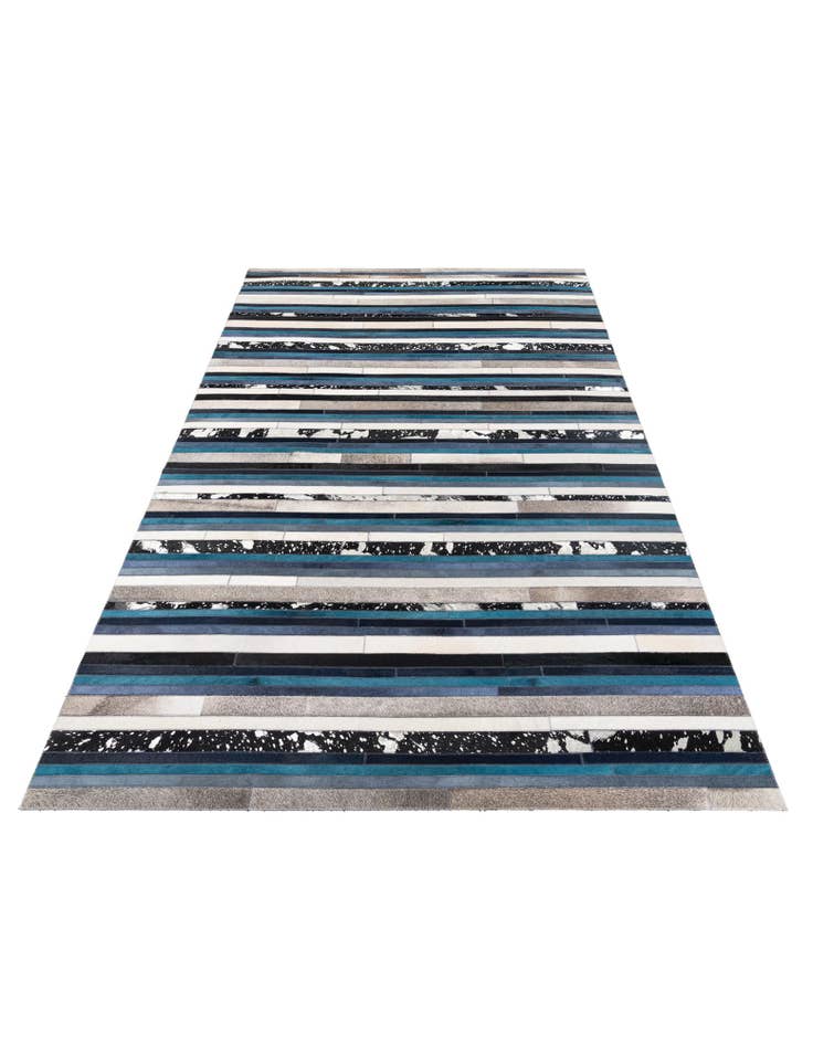 Detail image of  5' x 8' Cowhide Stocks Rug