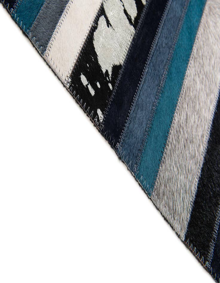 Detail image of  5' x 8' Cowhide Stocks Rug