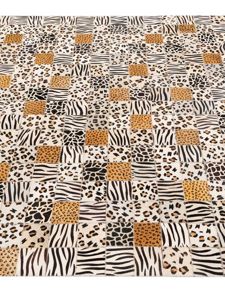 Detail image of  5' 1 x 8' Cowhide Stocks Rug