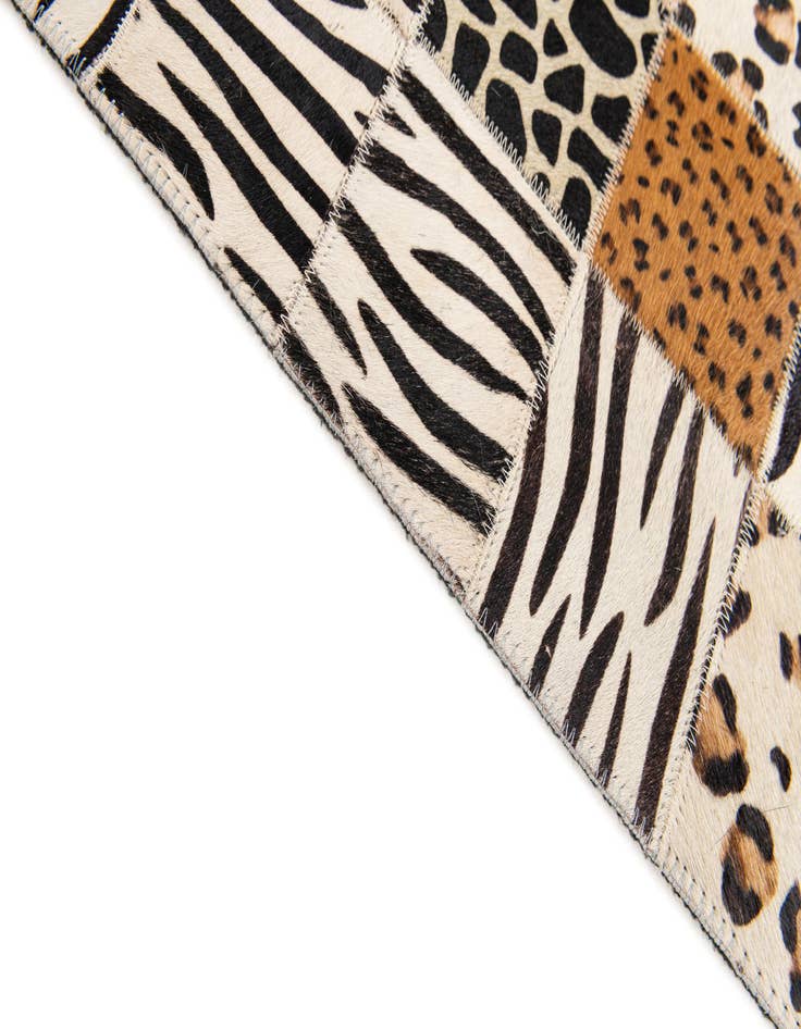 Detail image of  5' 1 x 8' Cowhide Stocks Rug