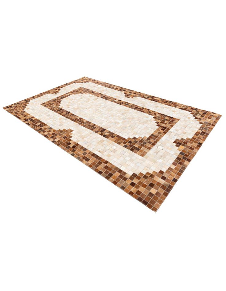 Detail image of  5' 1 x 7' 11 Cowhide Stocks Rug