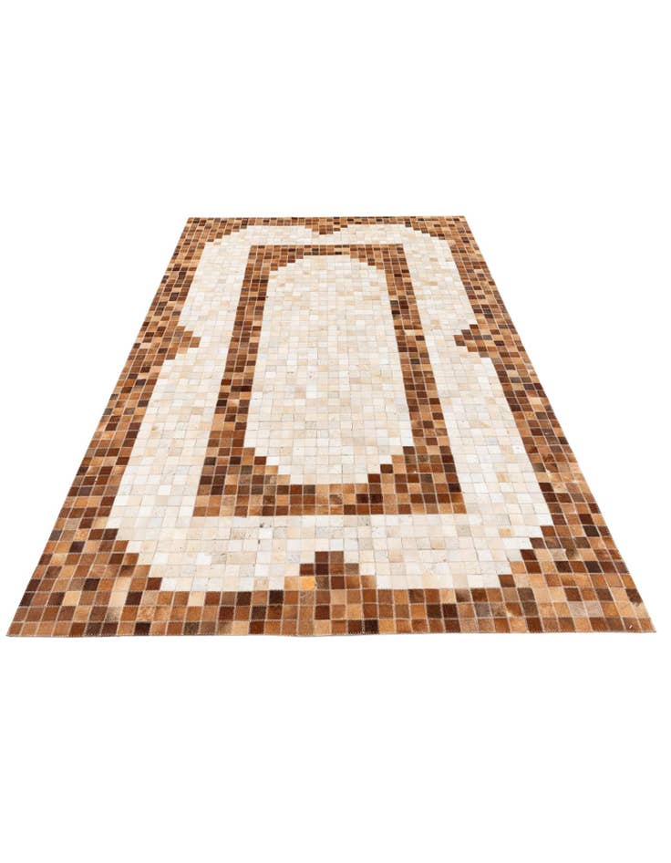 Detail image of  5' 1 x 7' 11 Cowhide Stocks Rug