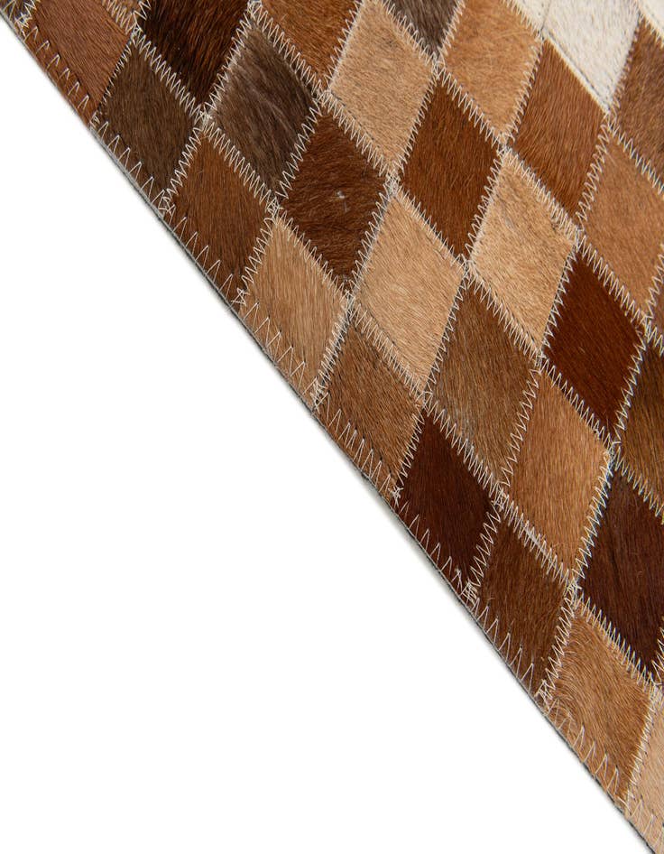 Detail image of  5' 1 x 7' 11 Cowhide Stocks Rug
