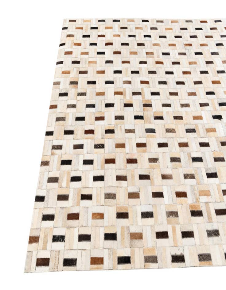 Detail image of  5' 1 x 8' Cowhide Stocks Rug