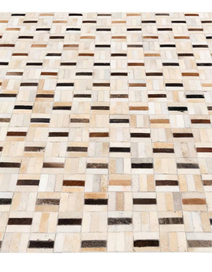 Detail image of  5' 1 x 8' Cowhide Stocks Rug