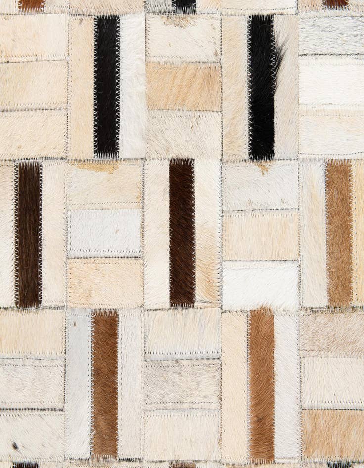 Detail image of  5' 1 x 8' Cowhide Stocks Rug