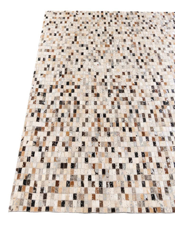 Detail image of  5' 4 x 7' 6 Cowhide Stocks Rug