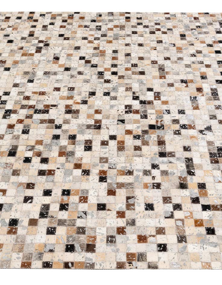 Detail image of  5' 4 x 7' 6 Cowhide Stocks Rug