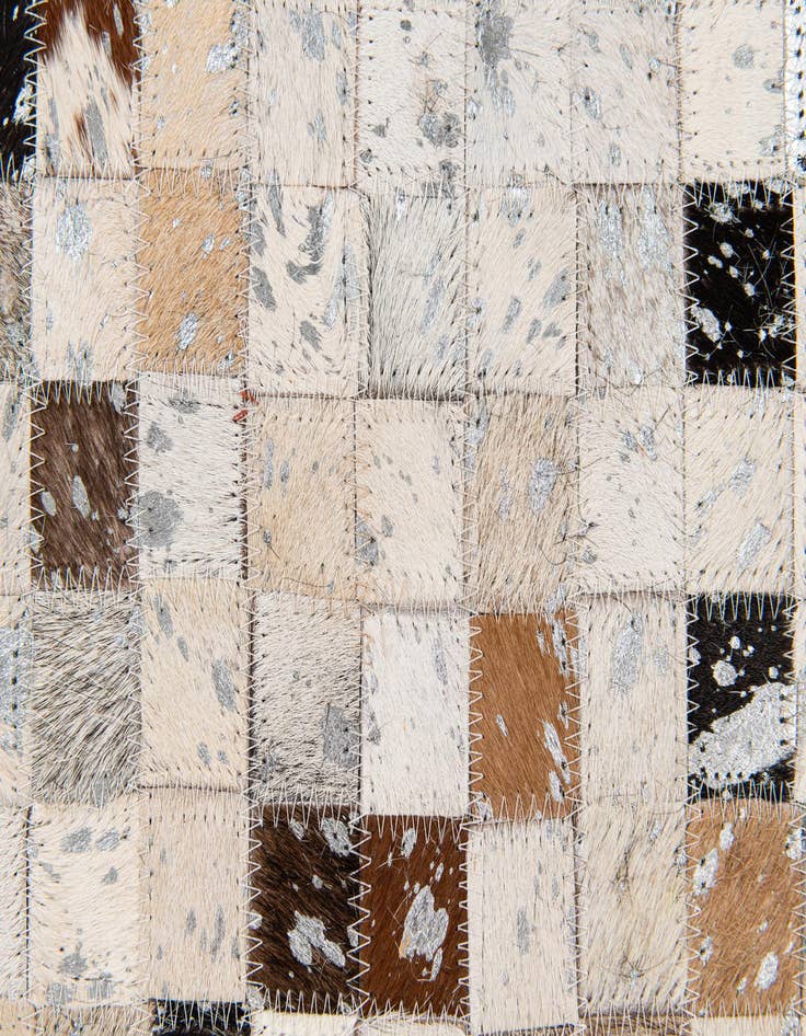 Detail image of  5' 4 x 7' 6 Cowhide Stocks Rug