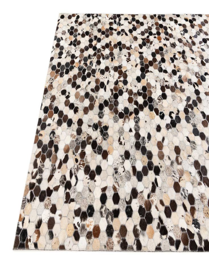 Detail image of  5' x 8' Cowhide Stocks Rug