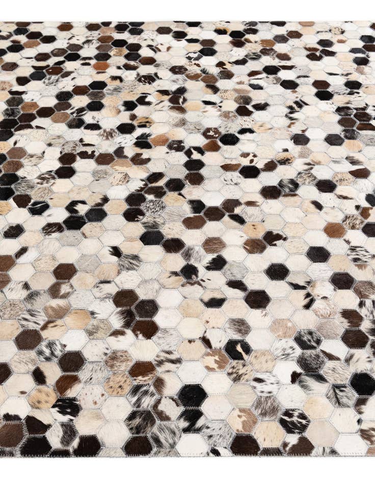 Detail image of  5' x 8' Cowhide Stocks Rug