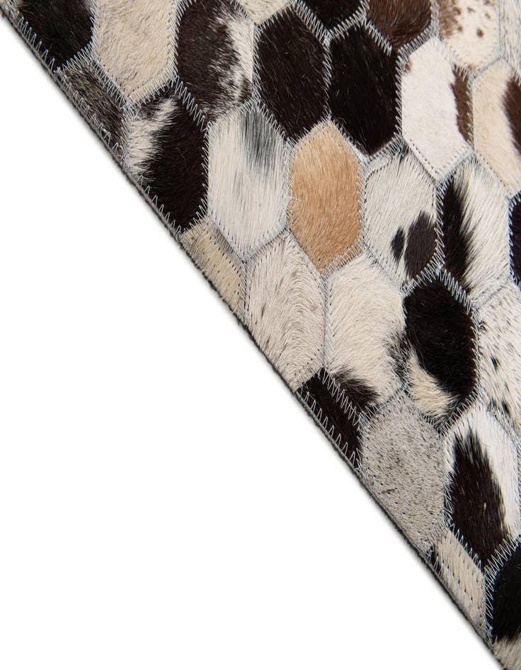 Detail image of  5' x 8' Cowhide Stocks Rug