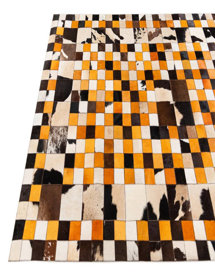 Detail image of  5' x 8' 1 Cowhide Stocks Rug