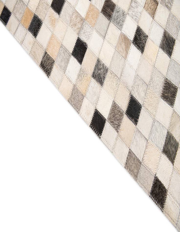 Detail image of  5' 1 x 8' Cowhide Stocks Rug