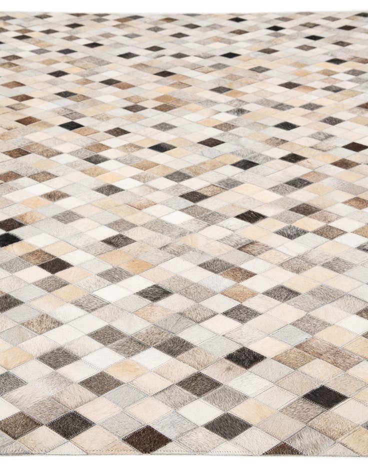 Detail image of  5' 7 x 7' 10 Cowhide Stocks Rug