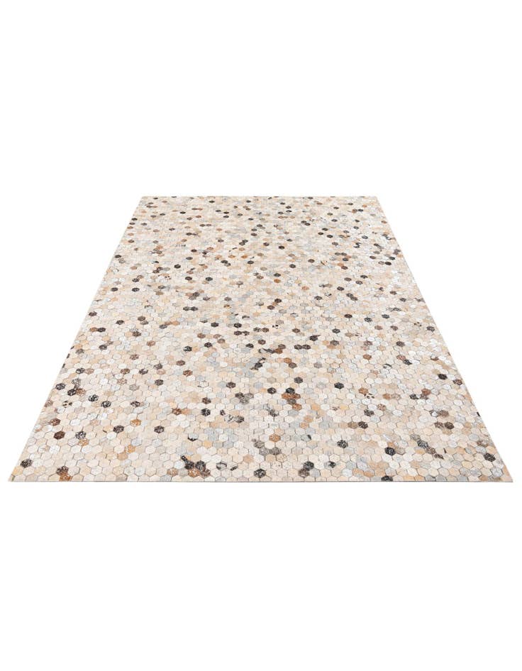 Detail image of  5' 3 x 7' 7 Cowhide Stocks Rug