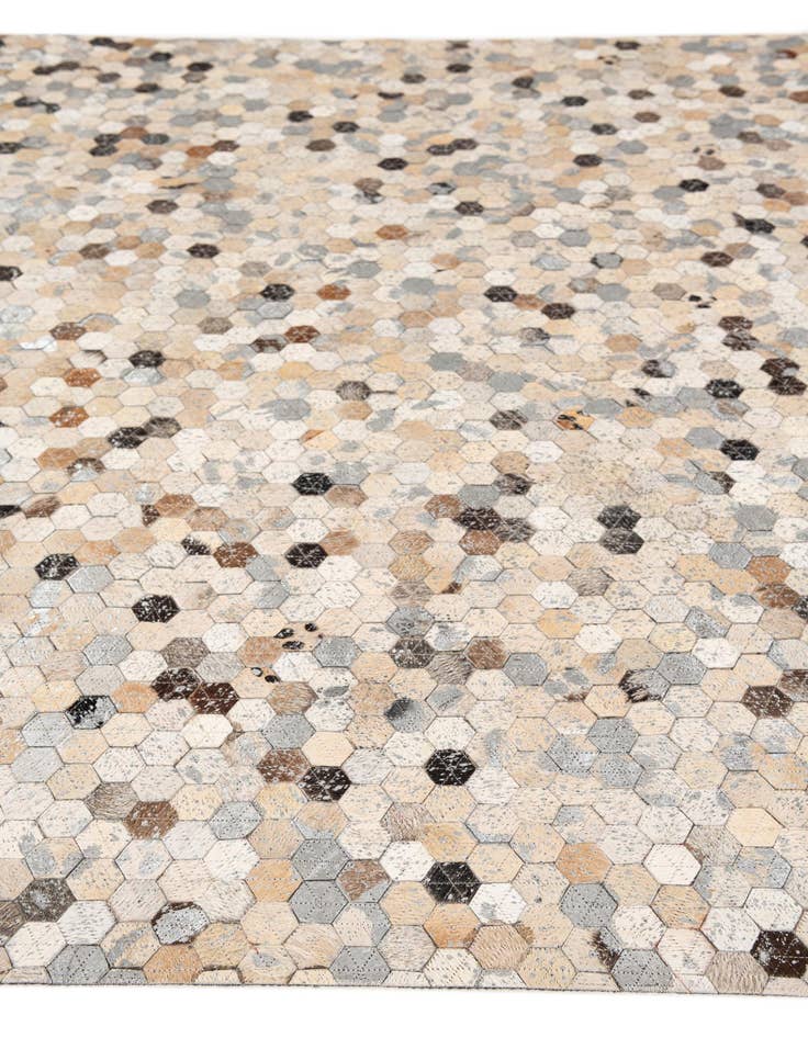 Detail image of  5' 3 x 7' 7 Cowhide Stocks Rug