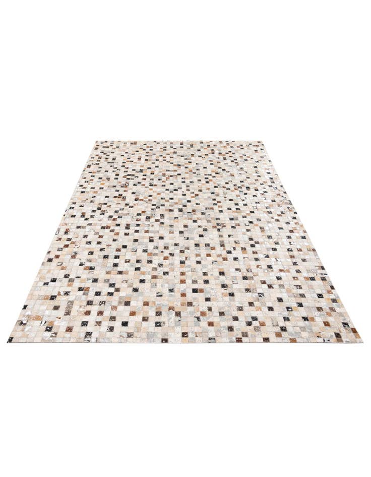 Detail image of  5' 3 x 7' 6 Cowhide Stocks Rug