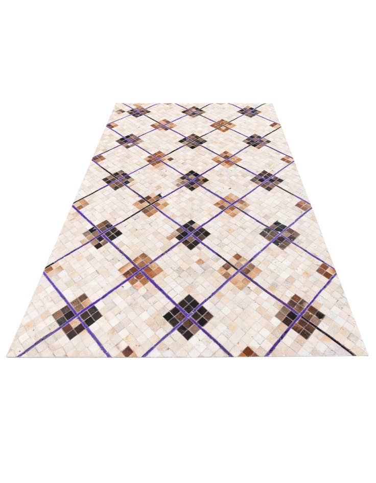 Detail image of  5' x 7' 11 Cowhide Stocks Rug