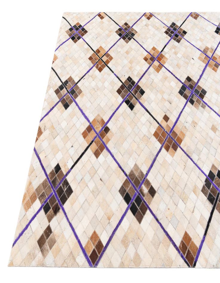 Detail image of  5' x 7' 11 Cowhide Stocks Rug