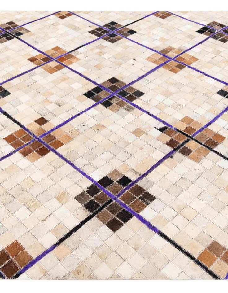 Detail image of  5' x 7' 11 Cowhide Stocks Rug