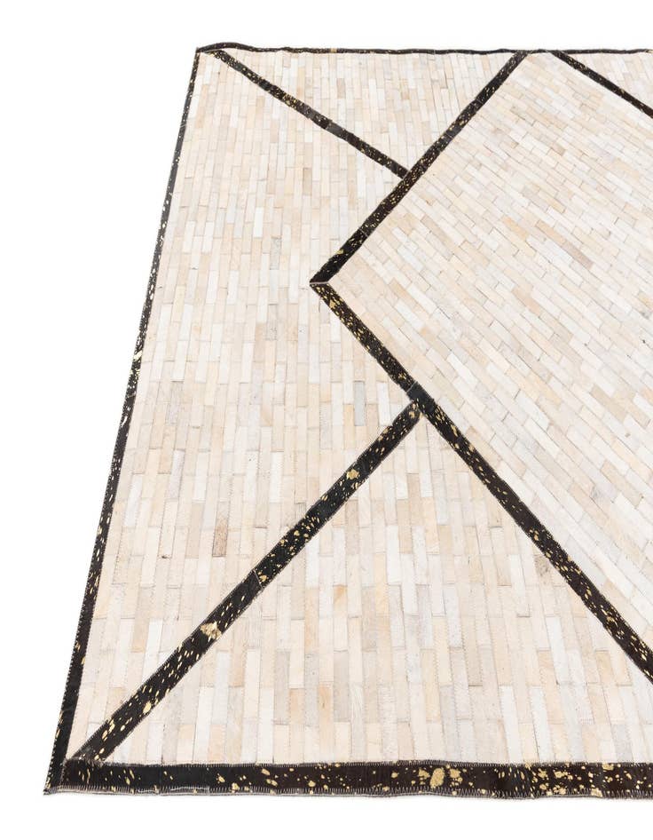 Detail image of  5' x 8' Cowhide Stocks Rug