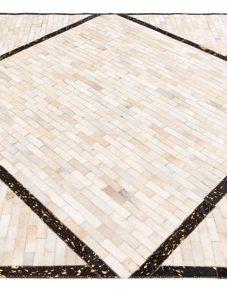 Detail image of  5' x 8' Cowhide Stocks Rug