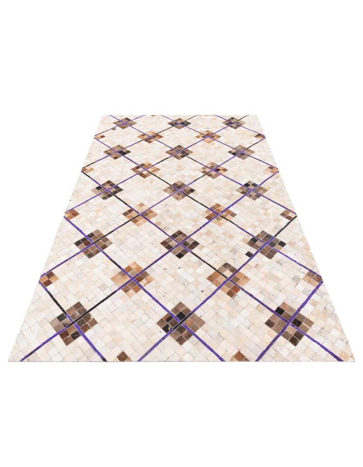 Detail image of  5' x 8' Cowhide Stocks Rug