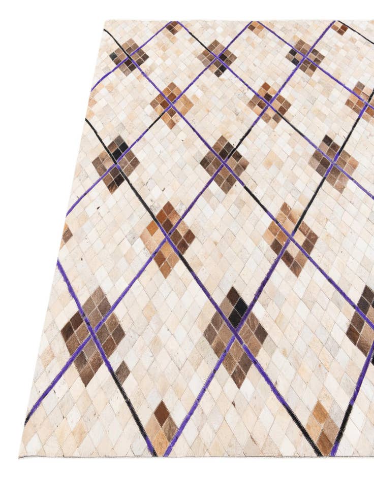 Detail image of  5' x 8' Cowhide Stocks Rug