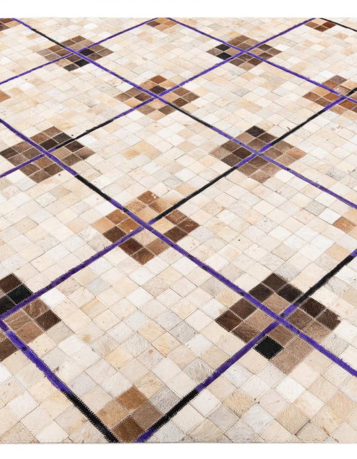 Detail image of  5' x 8' Cowhide Stocks Rug