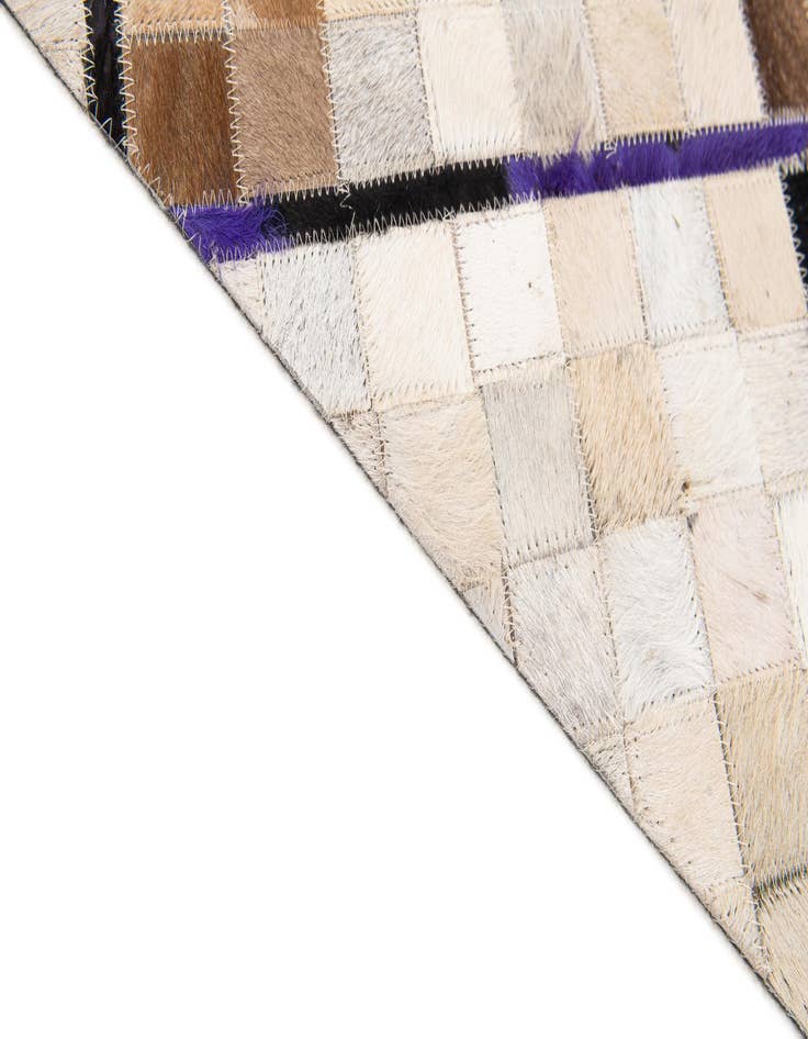 Detail image of  5' x 8' Cowhide Stocks Rug