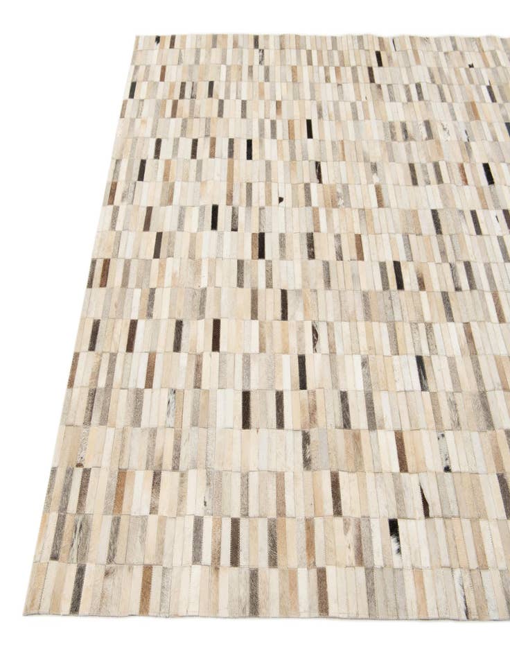 Detail image of  5' 1 x 7' 11 Cowhide Stocks Rug