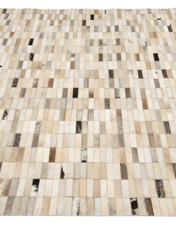 Detail image of  5' 1 x 7' 11 Cowhide Stocks Rug