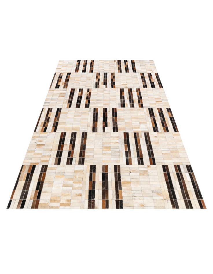 Detail image of  5' x 7' 11 Cowhide Stocks Rug