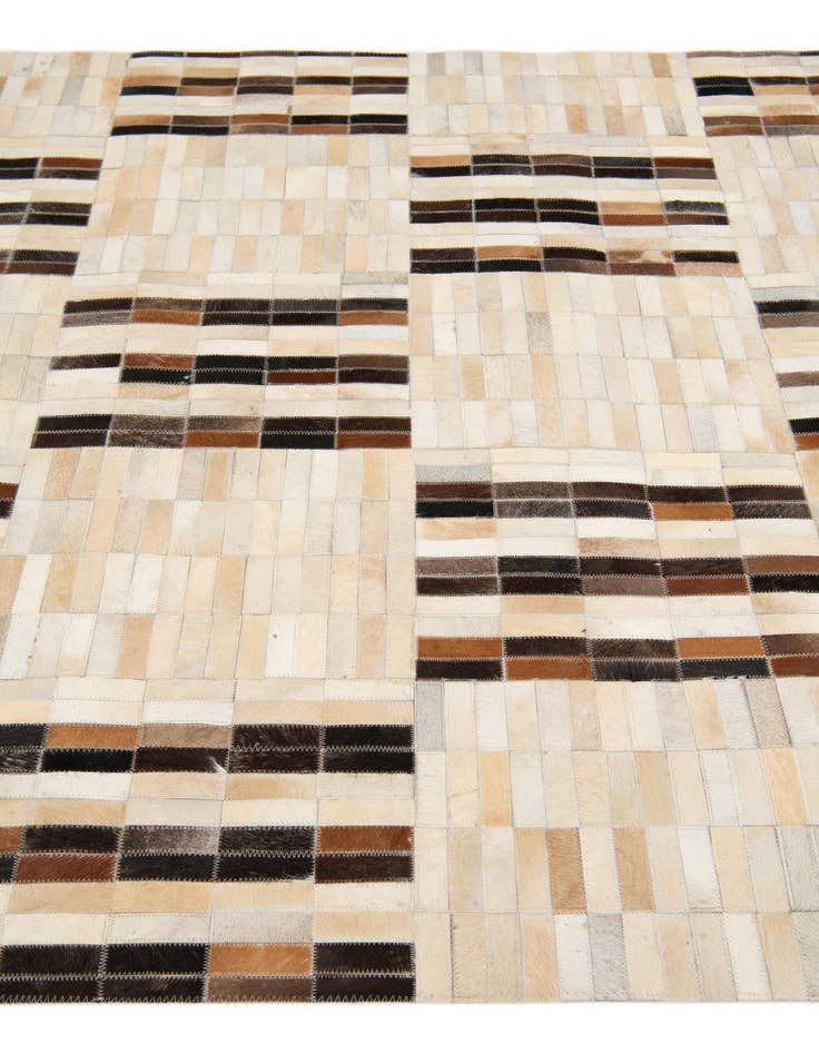 Detail image of  5' x 7' 11 Cowhide Stocks Rug