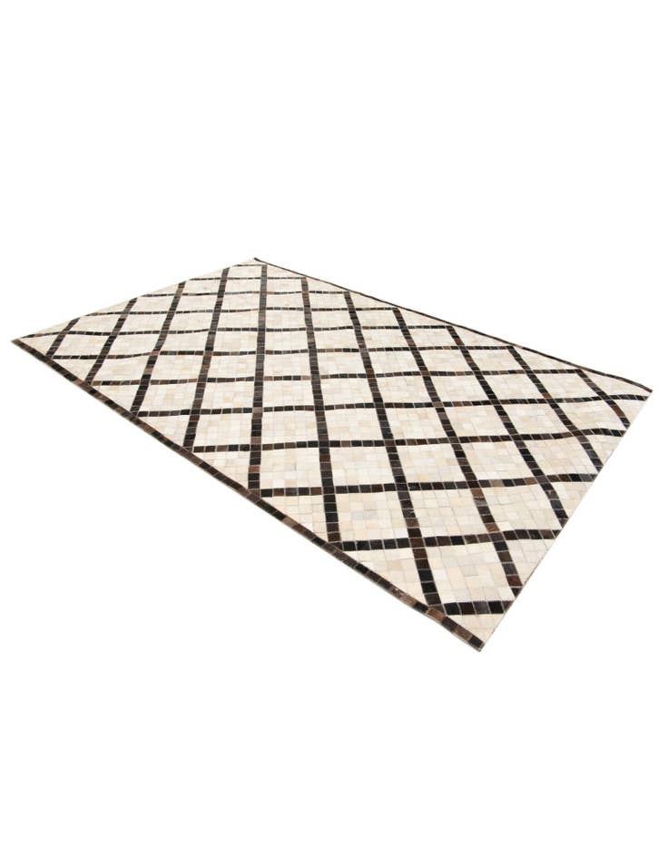Detail image of  5' 2 x 8' Cowhide Stocks Rug