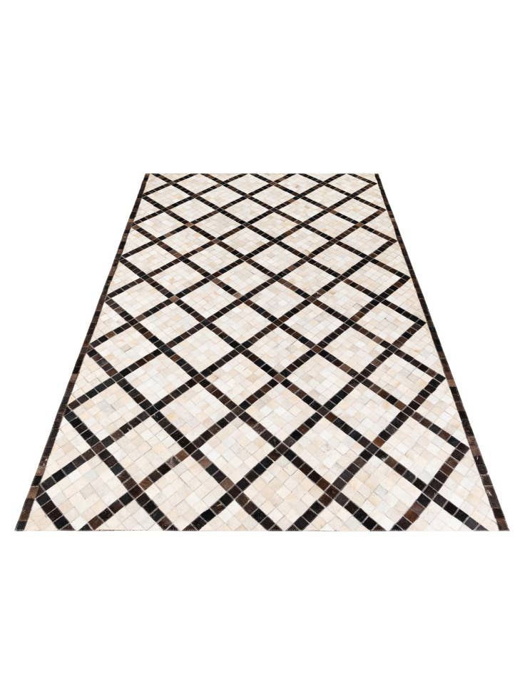 Detail image of  5' 2 x 8' Cowhide Stocks Rug