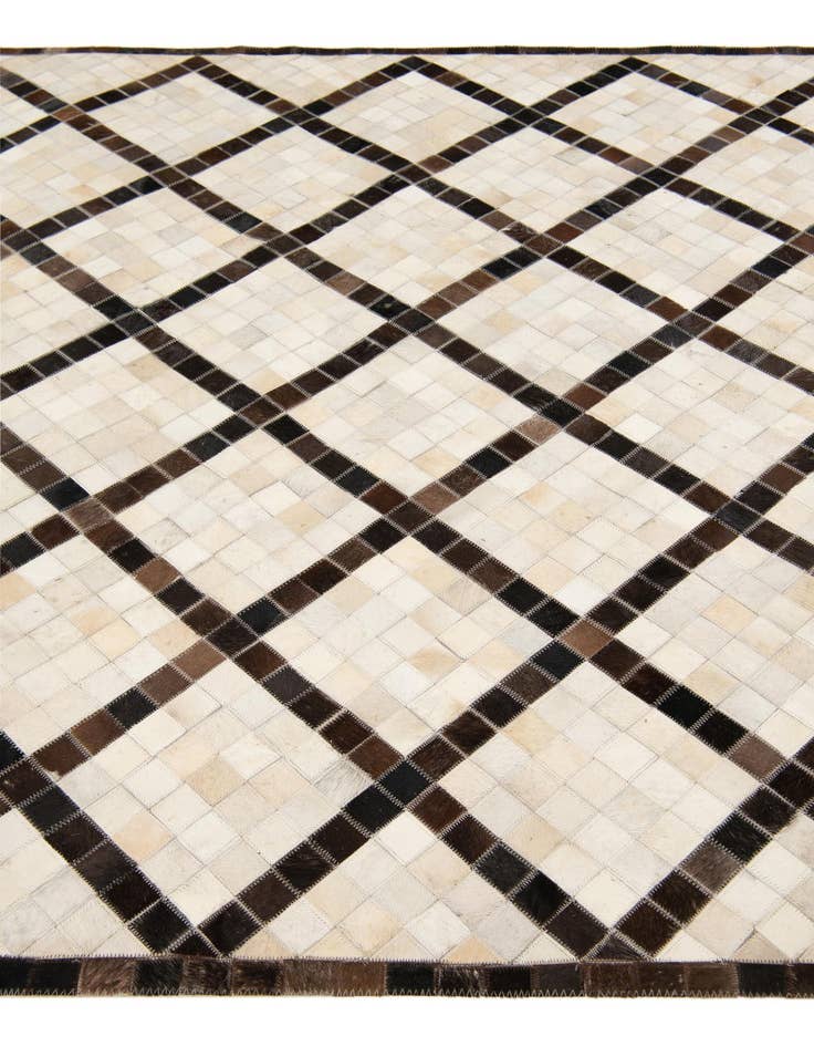 Detail image of  5' 2 x 8' Cowhide Stocks Rug